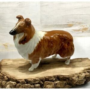 Beswick "Lochinvar of Lady Park" Porcelain Red White Collie Figurine #1791